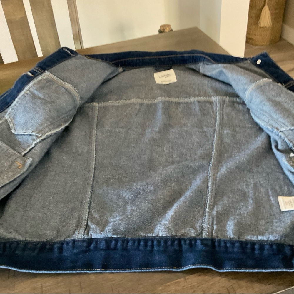 Kensie Blue Jacket Size Large Vintage Look  new - Picture 7 of 9